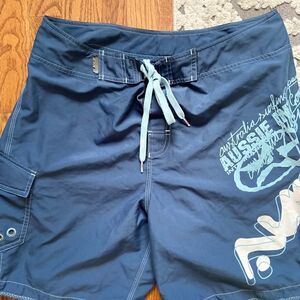 Aussie Australia Surfing Company Mens BoRd Shorts Si3 34 Blue Nice Graphic